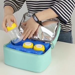 Beg Sejuk Susu Double Layer Cooler Bag For Breastmilk Storage Bag Bottle Feeding Breast Pump Breastfeeding Cooler Bag Insulation Bag Backpack Sling Bag