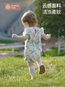 Bộ Đồ Bọc Chân Cho Bé Trai Và Bé Gái Mới Sinh Mùa Hè Mỏng Bộ Đồ Liền Thân Cho Bé Dưới Một Tuổi Quần Áo Trẻ Sơ Sinh Bubbletree