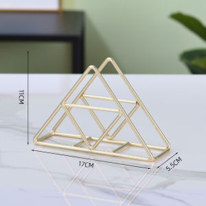 Nordic Style Iron Art Tissue Holder Square Table Napkin Clip Creative Restaurant Coffee Shop Storage Rack Pure Color Handmade