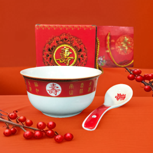 Bát Quà Tặng Sinh Nhật Cốc Quà Tặng Trang Trí Nhà Hàng Sứ Phong Cách Hàn Quốc Đường Viền Vàng Cỡ Lớn Dùng Cho Mọi Lứa Tuổi