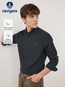 Navigare | Áo Sơ Mi Dài Tay Flannel Màu Xám Cotton