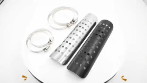 <GK>  Phụ kiện xe máy áp dụng Harley Cruise Xe máy ống xả nhiệt Cover chống cháy Cover 22.8*6.1CM