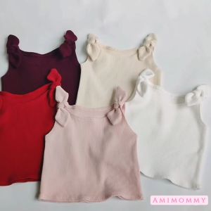 Amimommy Set 2 in 1 Kaos Singlet Pita & Bandana Bayi Anak Perempuan Tank Top