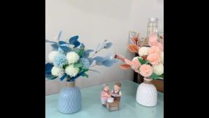 Lọ hoa Bình hoa nhựa giả gốm sứ phong cách bắc âu cắm hoa decor kiểu vintage bình hoa để bàn trang trí-HAUSE