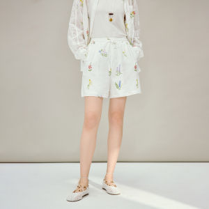 INMAN | Fresh Embroidered Loose Legged Shorts