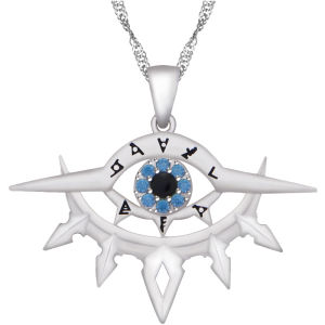 2023 Gốc S925 Bạc Zircon Anime Quỷ Mặt dây chuyền đá mắt Vòng Cổ Không Phai Không Có Dị ứng Thời Trang Cá Nhân Hợp Thời Trang Niche Hip Hop Rapper Phụ Kiện Nam Nữ Phi giới tính