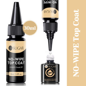 UR SUGAR 30ml Nude Rubber Base Gel No Wipe Top Coat Refill Package Big Volume Semi-permanent Varnish UV LED Nail Art Manicure