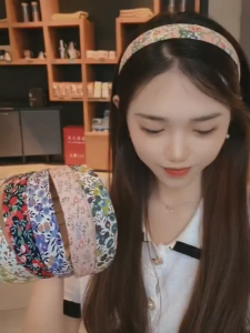 Bando Wanita Korea Motif Bunga dan Kotak Fashion BD04
