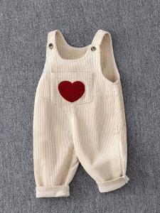 Baby Corduroy Overalls Spring Autumn Style Childrens Pants Korean Version Baby Vest Pants Casual Comfortable Rabbit Fur