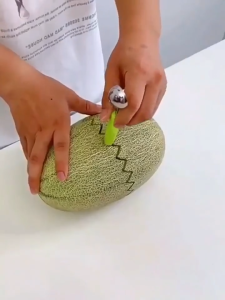Double Ended Melon Ball Scoop Fruit Ice Cream Scooper Stainless Steel Multi-Functional Kitchen Tools