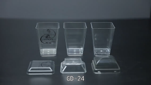 Food‑Grade Hard Clear Square Disposable Plastic Cup Mousse Pudding Yogurt Ice‑Cream Dessert Bekas Plastik 一次性杯慕斯蛋糕杯
