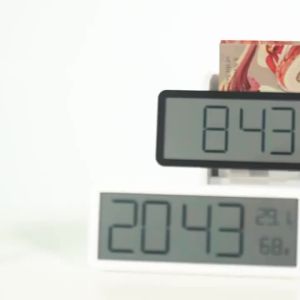 LCD Screen Digital Wall Clock Time Temperature Humidity Time Display Electronic Clock Desktop Digital Clock Battery Powered