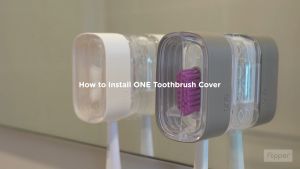 Flipper ONE | 2in1 Toothbrush Cover Holders (Manual & Electric) | Minimalist & Modern Bathroom Organizer Storage Box | White Pink Green