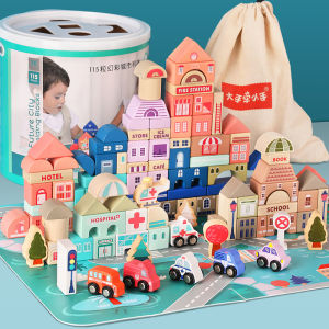 MWZ | Large Wooden Educational Building Blocks Toy 1-6 Years