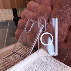 LS | Ốp Lưng Samsung Galaxy Z Fold Series Magsafe Bản Lề Trong Suốt Sạc Không Dây Từ Tính Tương Thích Với Z Fold 8 7 6 5 4 5G - Không Có Nắp Trước
