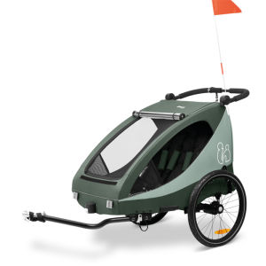 2-in-1 Outdoor Double Seat Bicycle Trailer Stroller