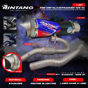 Knalpot CRF 150 - KLX 150 - D Tracker 150 - Wr 155 Type Glory Series Leheran Atas