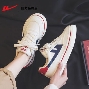 รองเท้าผ้าใบผู้หญิง Warri 2025 Winter New Style รองเท้าผ้าใบแบบสวมลำลอง ทรงหัวมน พื้นยาง รองเท้าบู๊ตสั้น สีพื้น