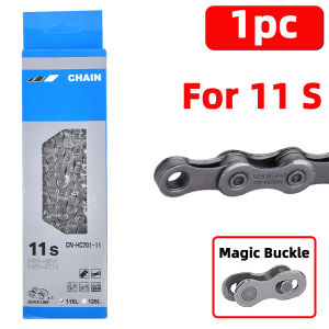 PINMOAP 1PC 6-11 Speed Bicycle Chain 116 Links Mtb Road Bike Gear Chain Anti Rust Durable Drivetrain Replacement Cycling Repair