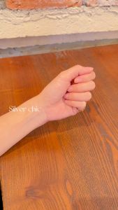Vòng tay may mắn dây ngũ sắc phối cỏ 4 lá SILVER CHIC bạc 925