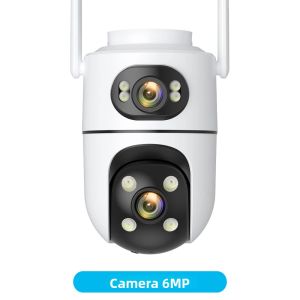 Camera IP Wifi Ngoài Trời 6K 12MP Ba Màn Hình Camera Kép 8MP 4K PTZ CCTV An Ninh Video Với Tính Năng Phát Hiện Người Bằng AI Hỗ Trợ Ứng Dụng iCsee