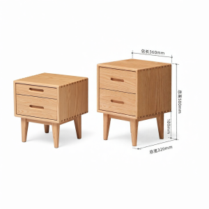YUANSHI YUANSU | Solid Wood Oak Bedroom Nightstand