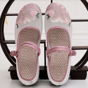 JIFANPAUL | Lace-up Breathable Hollow Comfortable Soft Bottom Womens Canvas Shoes