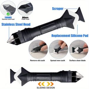 5-in-1 Silicone Caulking Tool | Sealant Finishing Tool | Glue Angle Scraper Tool For Window And Sink Renovations