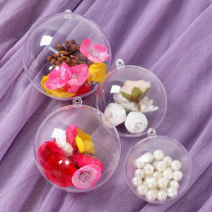 1ชิ้น8-12ซม. พลาสติกลูกบอลใสคริสต์มาสเครื่องตกแต่งแขวนต้นไม้ลูกบอลคริสต์มาสเติมได้ตกแต่งสำหรับงานแต่งงานที่บ้านกล่องของขวัญ