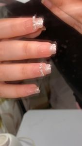 Set 24 móng tay giả dài - sang trọng dễ thương cho nữ - Z266 - Kèm keo dán móng CÓ ẢNH SP THẬT