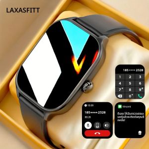 LAXASFIT 2025 ใหม่สมาร์ทนาฬิกา H9 บลูทูธโทรผู้ชายผู้หญิงSmartwatchesสร้อยข้อมือฟิตเนสCUSTOMนาฬิกาFace
