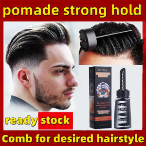 【One-Stroke Styling】Men Styling Hair Gel Comb MURAH Rambut lelaki dengan Sikat Firm Hold Original CHUNHU 280ml pomade 2-in-1 Men Hair Styling Gel with Comb baoshi gel 啫喱膏 油头梳发定型发胶 发胶