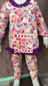 BAJU TIDUR BUTANG BUDAK PEREMPUAN SIZE 1-6 GIRLS BABY DOLL PYJAMAS 100% COTTON BAJU BUDAK PEREMPUAN GIRLS SLEEPWEAR