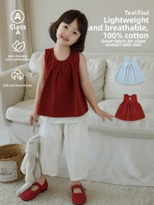 YOEHYAUL | Sleeveless French Style Childrens Clothing Set