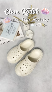 DERTA Sandal Wanita Bantalan Tebal Outdoor Anti Air Dan Ringan Sendal Jibbitz Modis Murah Size 36-45