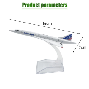 Air France Concorde Die Cast Metal Airplane Collection 1:400 Scale 14cm Model Alloy Concorde Air British /France Airplane 1976-2003 Airline Display Toys Model Collection Gift