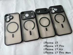 เคสสำหรับ Apple iPhone ผิวด้าน17 Pro Max IPhone17 ProMax Air 17Air 5G เคสโทรศัพท์ปุ่มแม่เหล็กยืดหยุ่นปกป้องเต็มรูปแบบปกป้องกล้องฝาครอบด้านหลังสำหรับ iPhone 17 Air