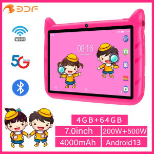 BDF 7 Inch Kid Tablet Android 13 4GB RAM 64GB ROM1TB Expand5G WiFi4000MAH BatteryDual Camera Childrens Gift Kids Software
