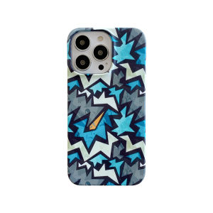 Creative Geometric Lightning iPhone 17 pro Hard Shell Case Half Cover Apple 11/12/13/14/15 Personalized Cartoon Protective Cover