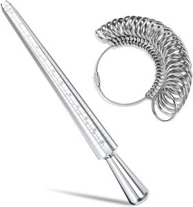 Metal Ring Sizer Tool Set Aluminum Ring Mandrel and Finger Gauges US EU Ring Sizer Measuring Tool For Jewelry Tools