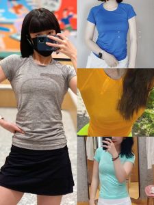 เสื้อยืดผู้หญิงสั้นแขนกุดสำหรับโยคะในฤดูร้อน ระบายอากาศได้ดี แห้งเร็ว สำหรับการวิ่งกลางแจ้ง แฟชั่นสปอร์ต ระบายอากาศได้ดี สวมใส่สบาย