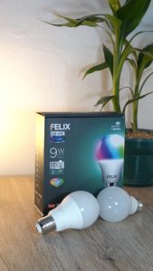 FELIX SMART Bohlam Lampu LED WiFi 9W E27 RGBTW & Paket Bonus Garansi 3 Tahun