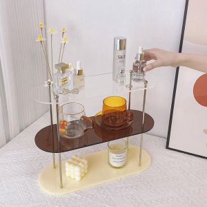 Ins Style Acrylic Storage Display Stand Cup Rack Desktop Perfume Jewelry Display Frame Cosmetics Storage Home Organization Shelf