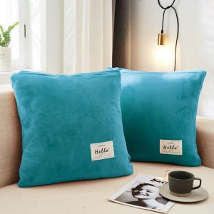 Velvet Sofa Cushion Cover Solid Color Chair Cushion Slipcover [A05]