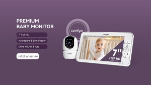 Baby Monitor with Camera and Audio 7" 720P HD Video Baby Monitor No WiFi 4000mAh Battery VOX Mode Auto Night Vision Hack Proof Remote PTZ
