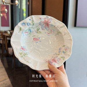 Bát Đựng Súp Sứ Trang Trí Hoa Văn Thêu Kiểu Pháp Cổ Điển Đẹp Mắt Dùng Tại Nhà Bát Đựng Thức Ăn Nhẹ Bát Đựng Thức Ăn Trưa