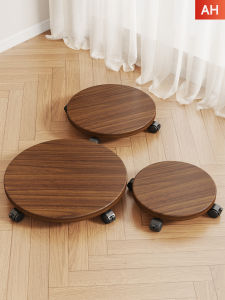 Thickened Wooden Base Tray With Wheels Water Collector