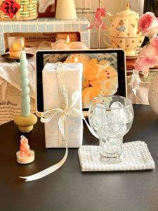 Cute Rabbit Miss Glass Cup Large Capacity Beer Cup for Women Summer Milk Cup  Style Ins Print Single Layer Universal Cup