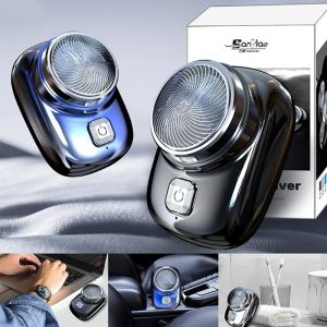 Mini Electric Shaver Pocket Size Face Beard Razor USB Rechargeable Portable Business Trips Hair Trimmer For Men Waterproof