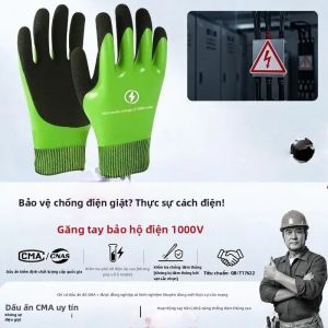 EELHOE | Găng Tay Điện An Toàn Cách Điện Bằng Cao Su Chống Thấm Nước 1000V 400V Chống Trơn Trượt Thoáng Khí Bảo Vệ Cho Thợ Điện